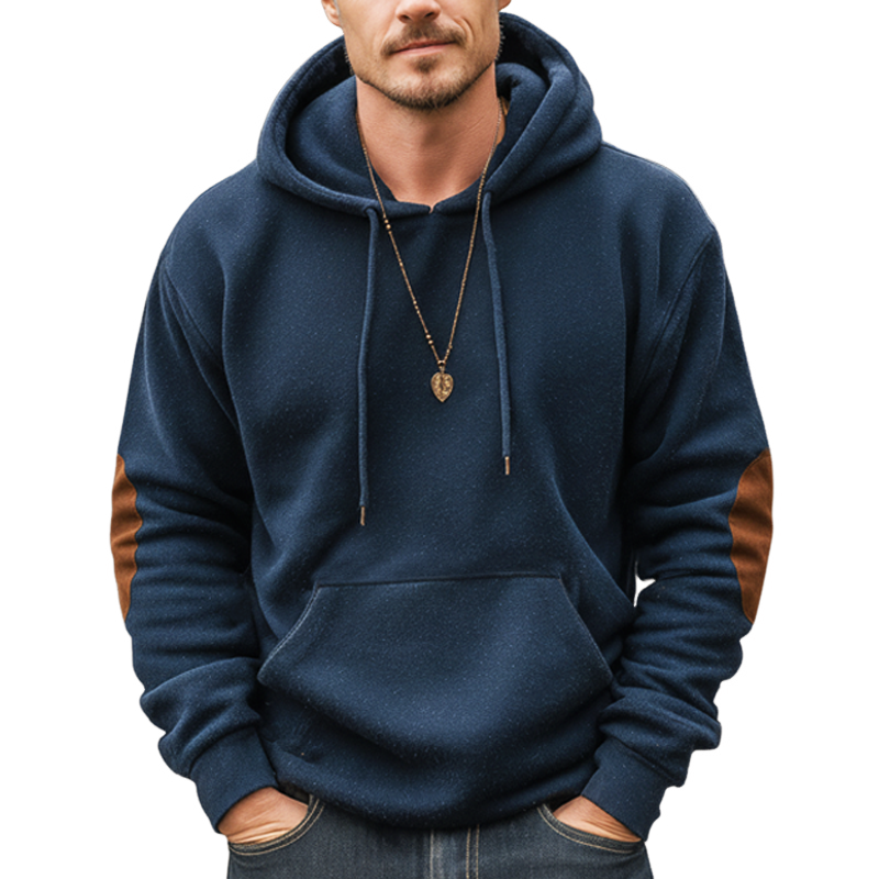 Men's Classic Thickened Loose Colorblock Hoodie MTA2095J8U