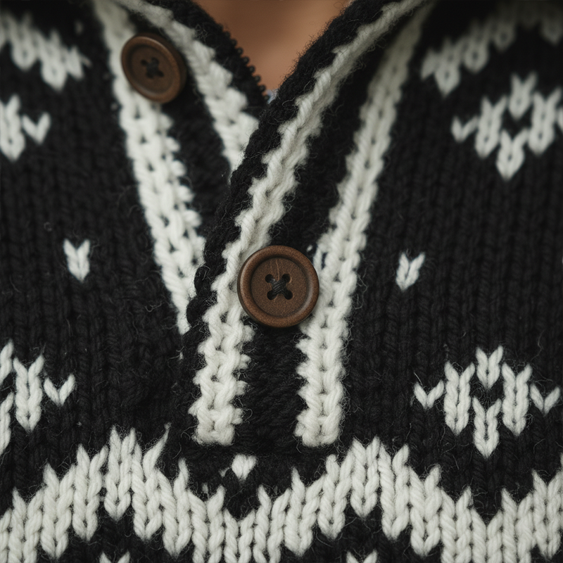 Men's Stylish Winter Fair Isle-style Knitted Jacquard Cotton Sweater MTA3065I5P