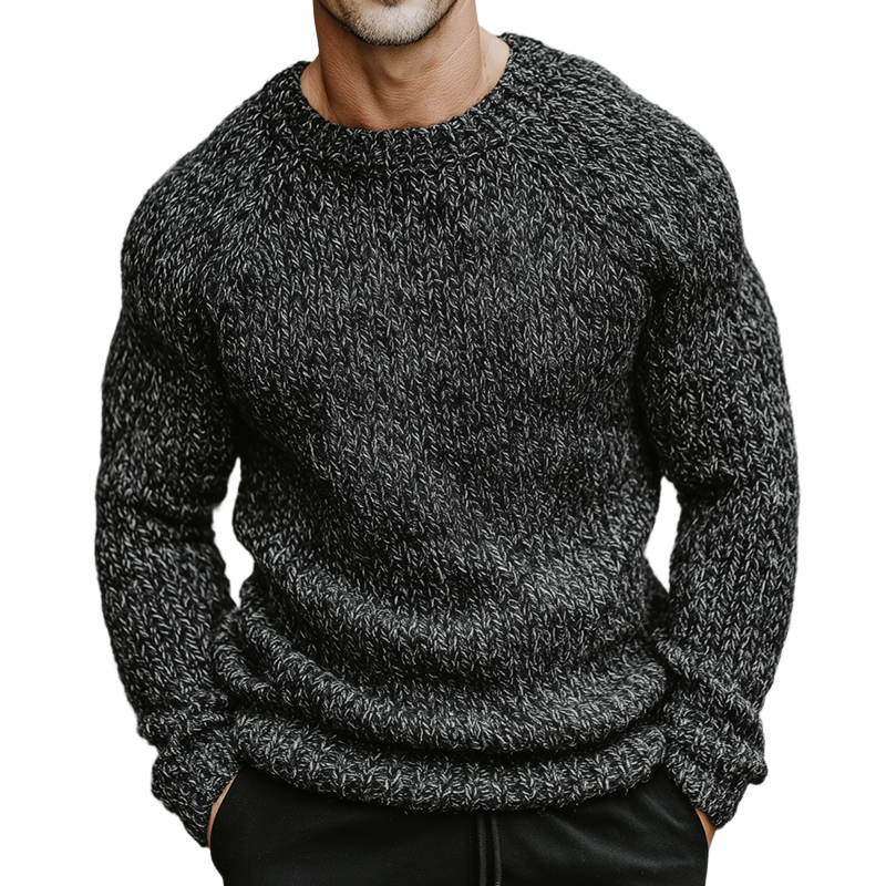 Men's Retro Casual Knitted Crew Neck Pullover Sweater MTA3027J2TO