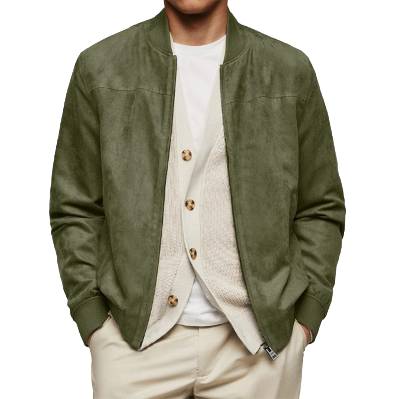 Men's Vintage Simple Faux Suede Jacket MTA1855H7P