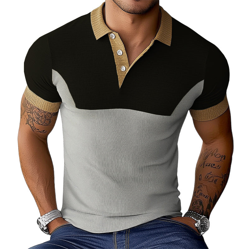 Men's Summer Skin Friendly and Comfortable Polo T-Shirt MTA2895C3U