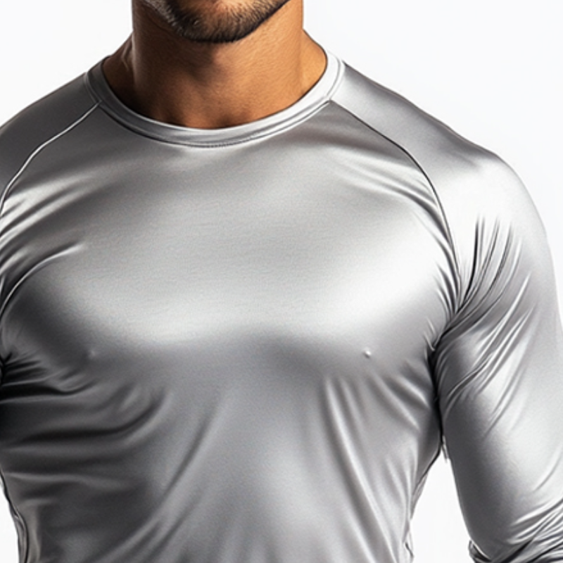 Men's Retro Casual Round Neck Slim Fit Long Sleeve T-Shirt 32187859TO