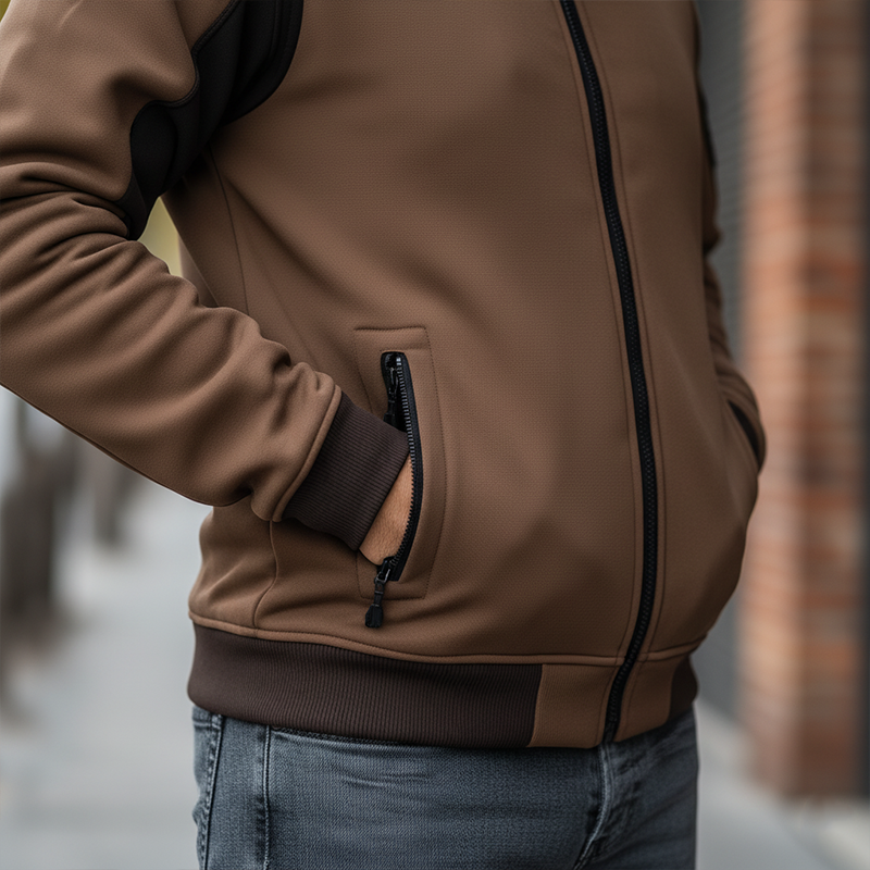 Men's Winter Retro Cotton Blend Patchwork Stand Collar Zipper Jacket MTA2998J0P