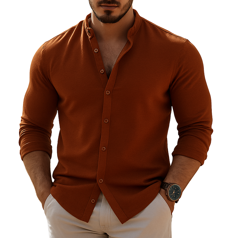 Men's Casual Loose Long Sleeve Shirt MTA2480G7X