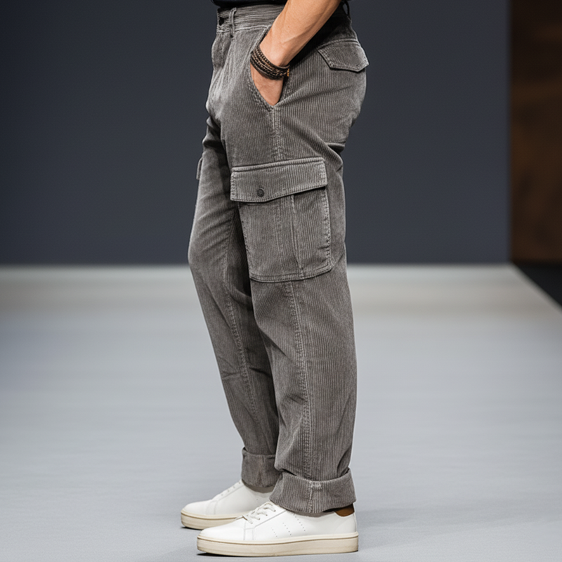Men's Classic Multi-pocket Corduroy Casual Pants MTA2956J0U