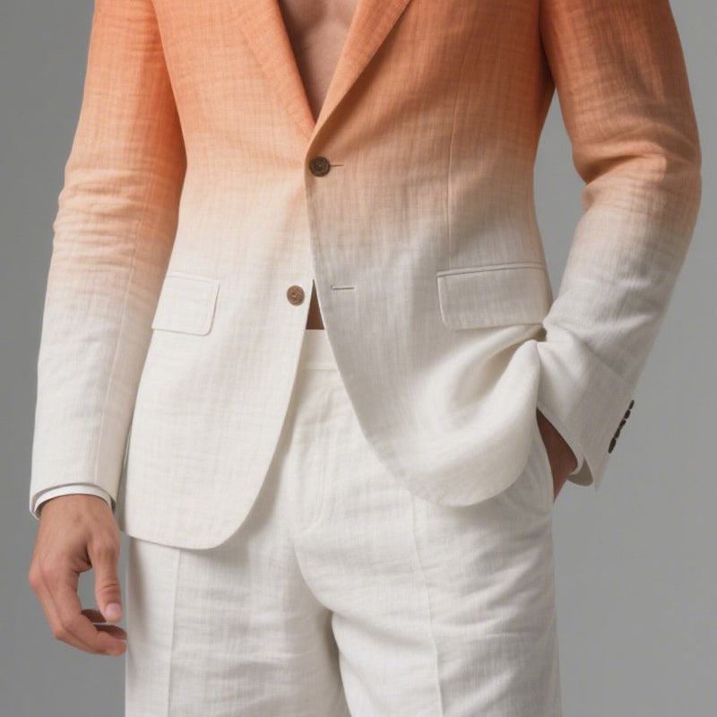 Men's Gradient Printed Casual Blazer MTA2907D2X