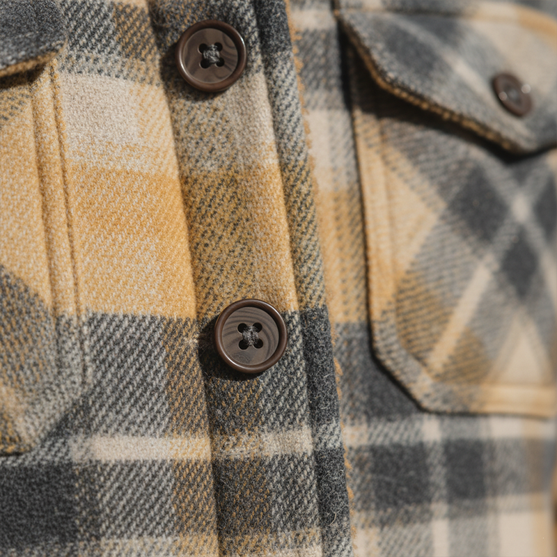 Men's Winter Fashion Plaid Polar Fleece Lined Shirt Jacket MTA2545I2P