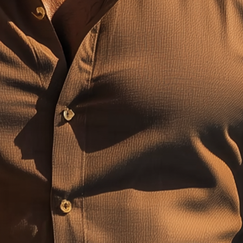 Men's Basic Solid Color Cotton Blend Long Sleeve Shirt MTA2199G8P