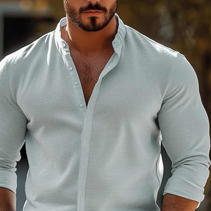 Men's Casual Loose Long Sleeve Shirt MTA2480G7X