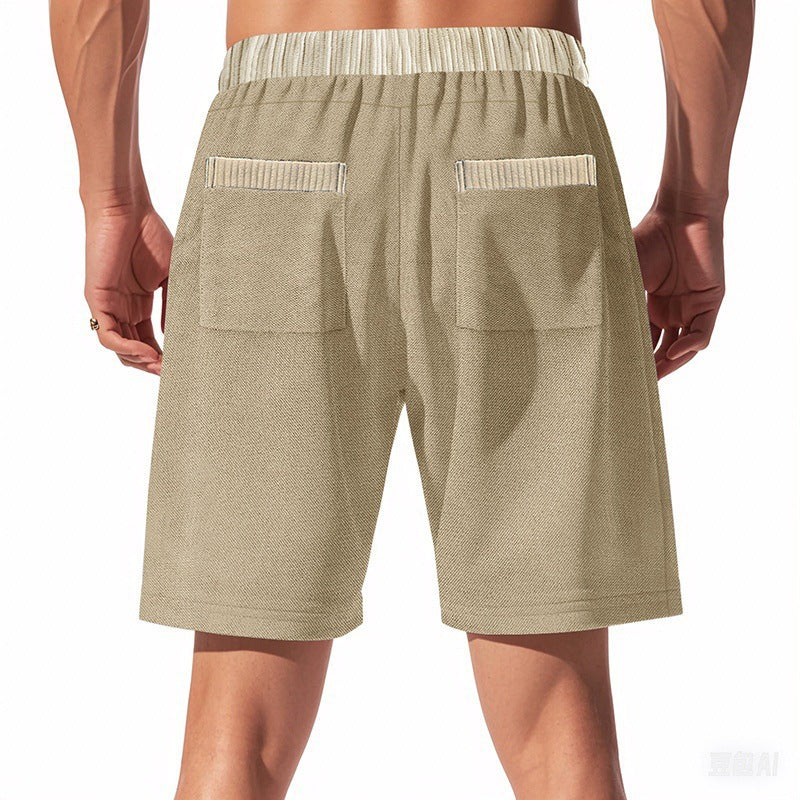 Men's Contrast Paneled Elasticated Shorts MTA1742C1X