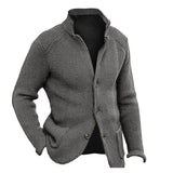 Men's Casual Stand Collar Single Breasted Knit Blazer 65688948M