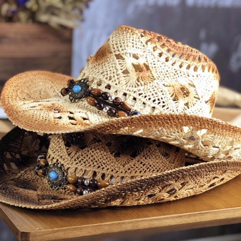 Men's Western Cowboy Casual Wide Brim Sun Hat 20896227U