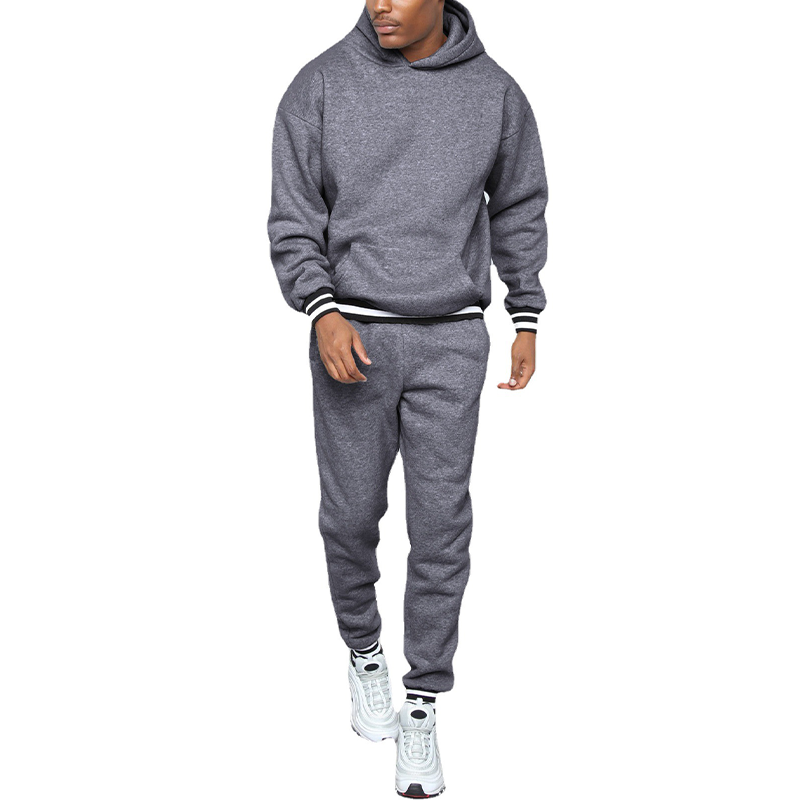 Men's Classic Casual Comfort Hooded Sweatshirt Cuffed Sweatpants 00920604K