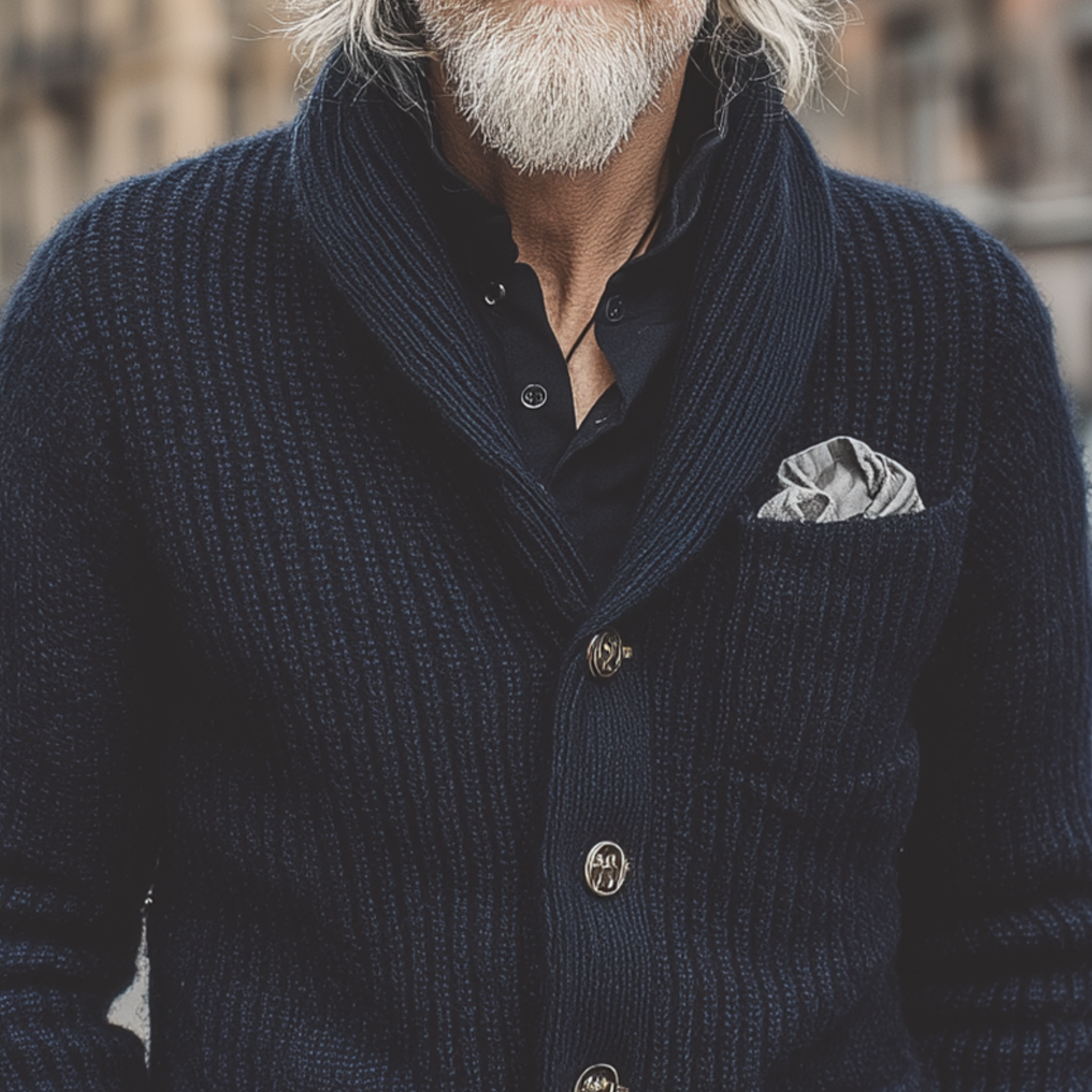 Men's Classic Casual  Multi-pocket Slim Fit Knitted Cardigan MTA1931I9K