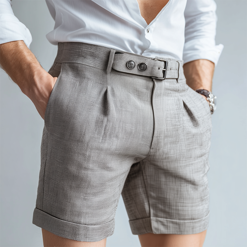 Men's Summer Basic Classic Textured Shorts MTA0488G0U