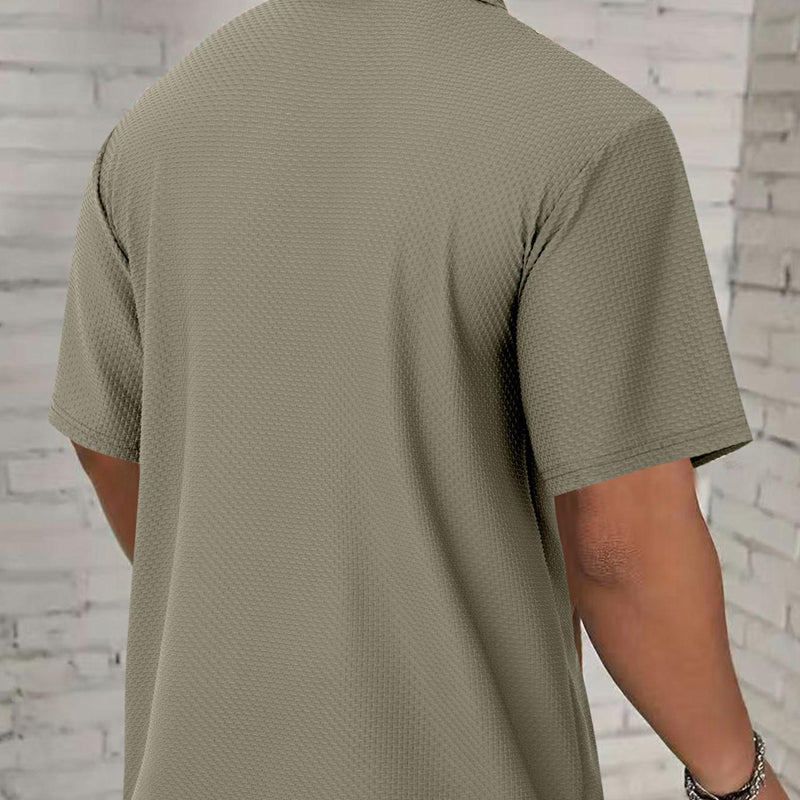 Men's Casual Textured Short Sleeve Shirt MTA0944E1X