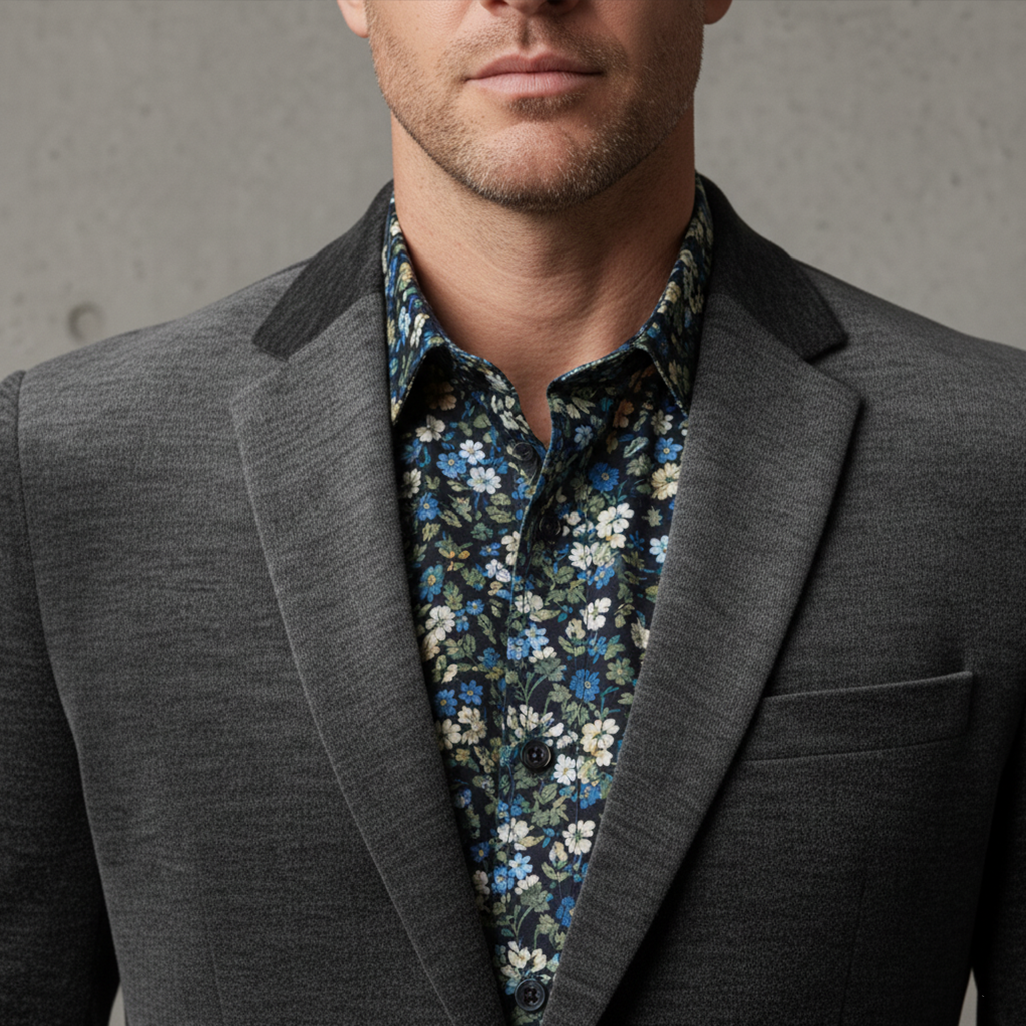 Men's Classic Light Business Chenille Blend Single-breasted Blazer MTA2231I4K