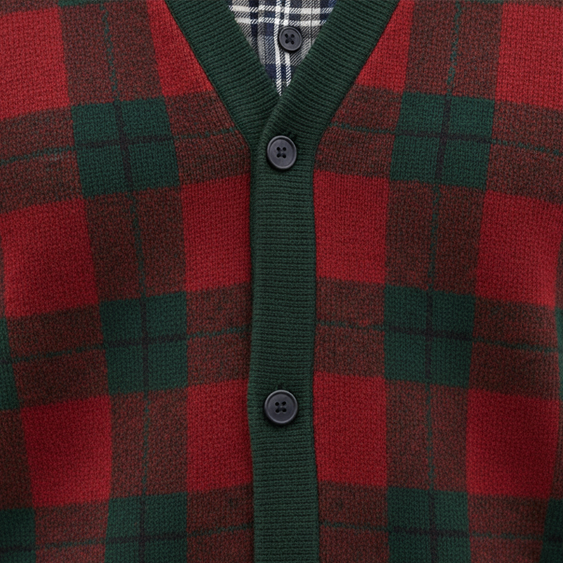 Men's Winter Retro Color Block Cotton Knit Vest MTA1455K1P