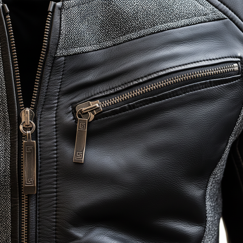 Men's Winter Retro Faux Wool Faux Leather Zip-Up Jacket MTA2773K9P