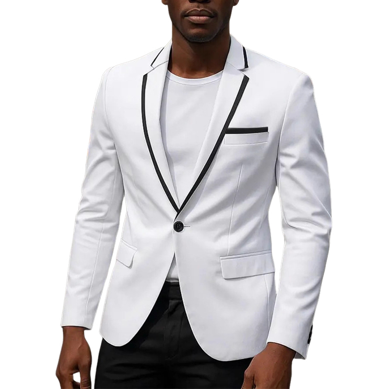 Herreblazer i kontrastfarger, casual, enkeltspent MTA2105G0X