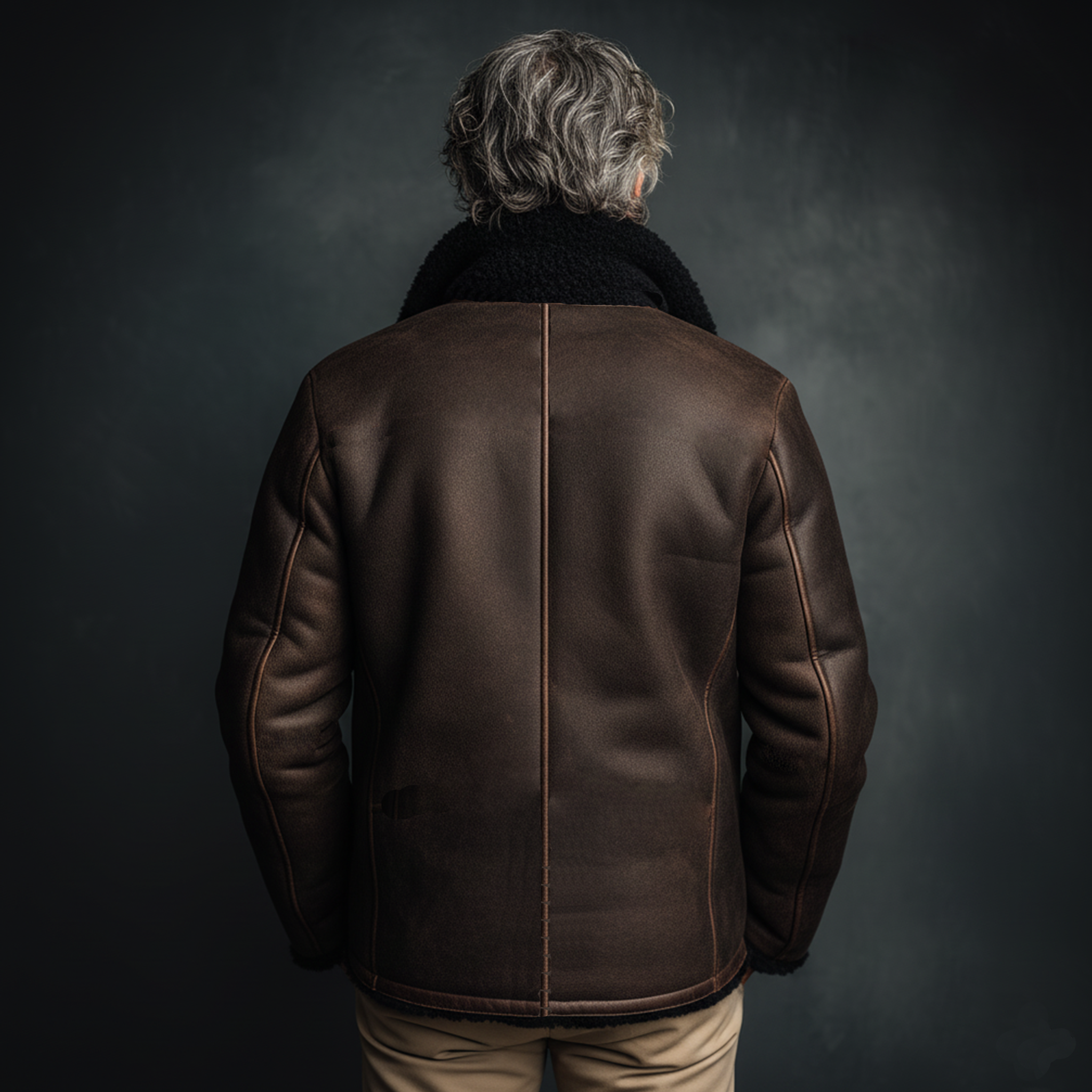 Men's Classic Fashion Fleece Collar Button-Up Faux Suede Jacket MTA0157K9K