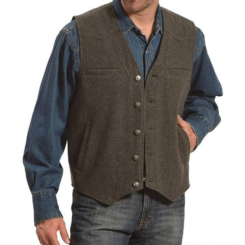 Gilet ample décontracté rétro pour hommes WD66