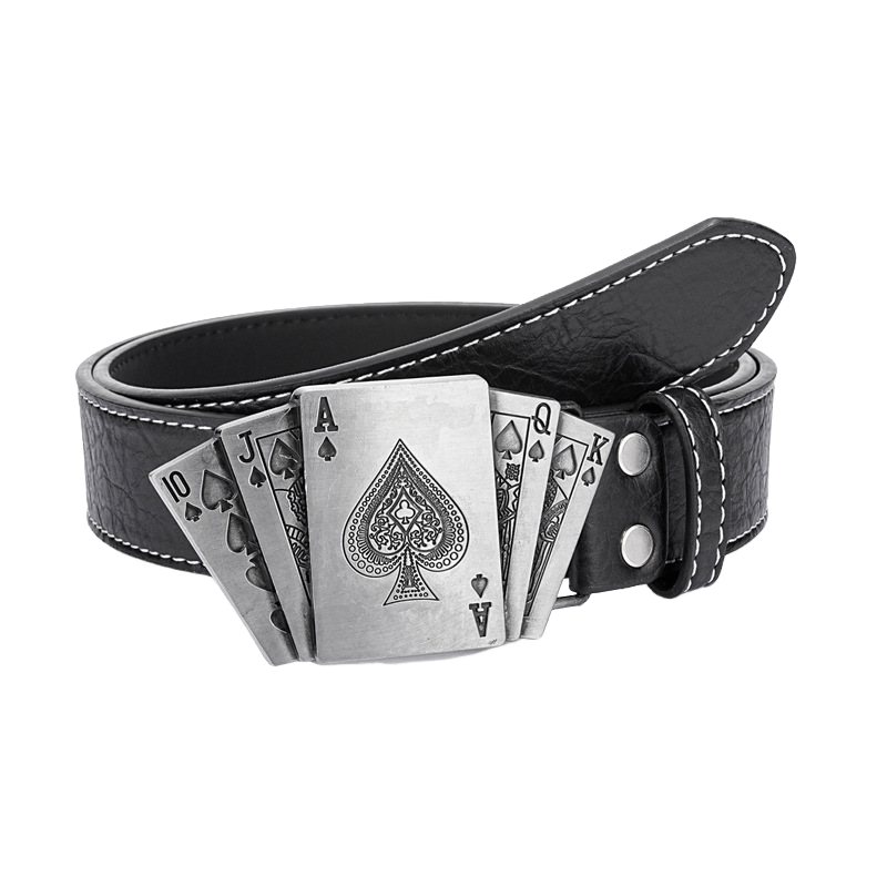 Ceinture de cartes à jouer de style punk pour hommes 97391757K