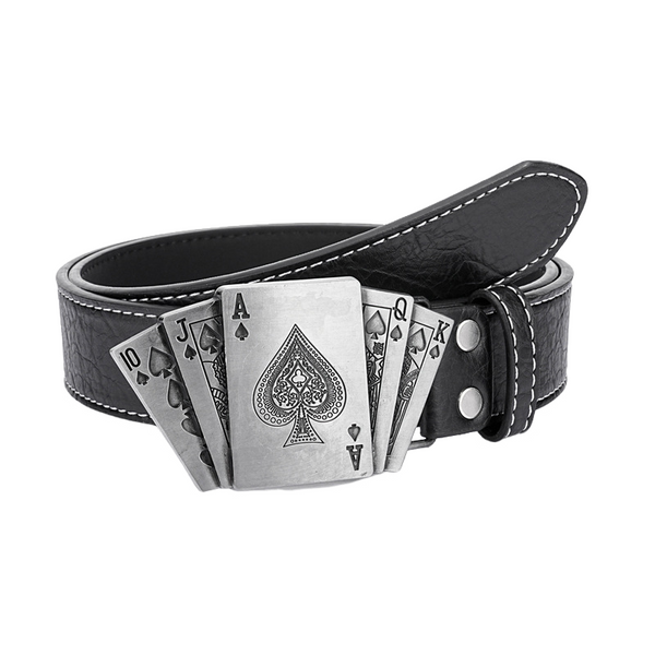 Men's Punk Style Playing Card Belt 97391757K