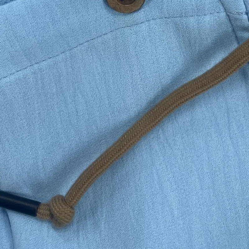 Sweat à capuche à manches longues et boutonnage simple pour homme de couleur unie 00951247X