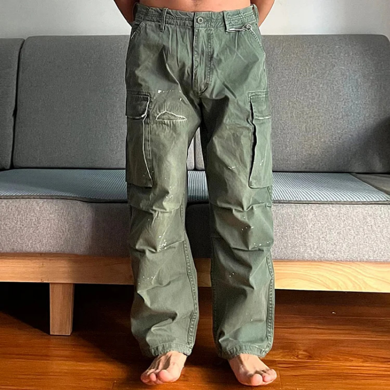 【24-hour shipping】Men's Loose Large Pocket Wear-resistant Cargo Paratrooper Pants 35879567Z