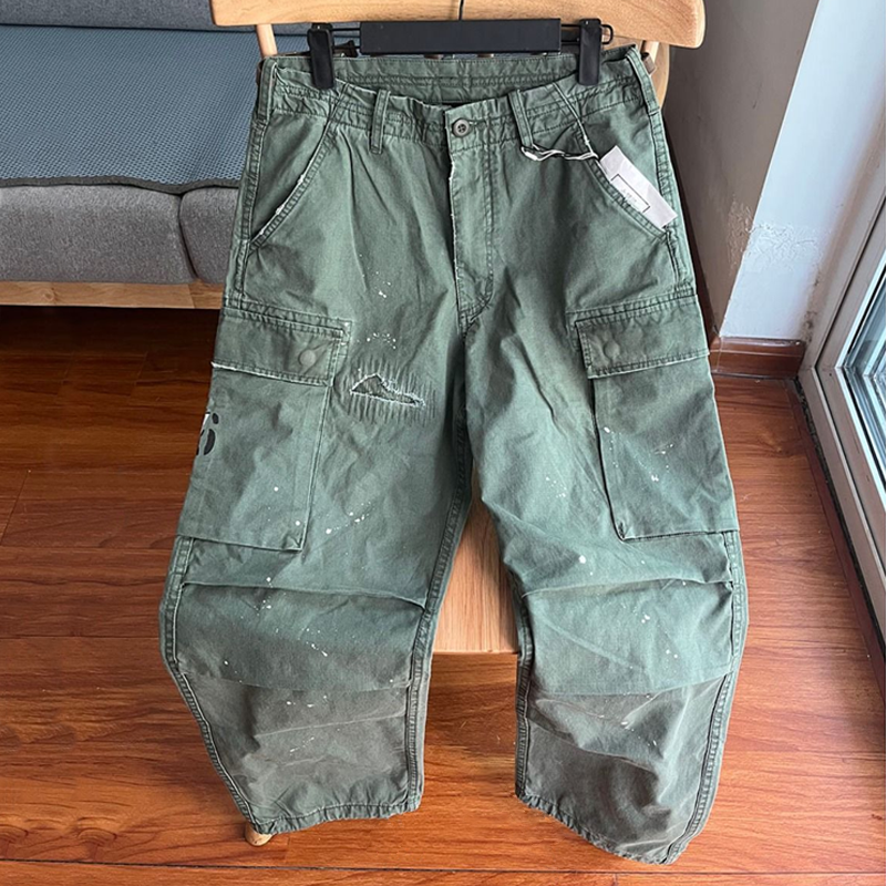 【Spedizione in 24 ore】Pantaloni cargo da paracadutista da uomo larghi e resistenti all'usura 35879567Z