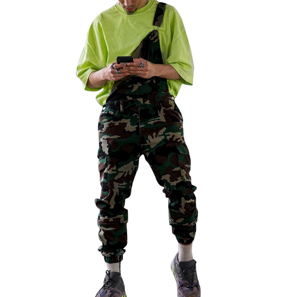 Men Casual Camouflage Cargo Overalls 08953034Y