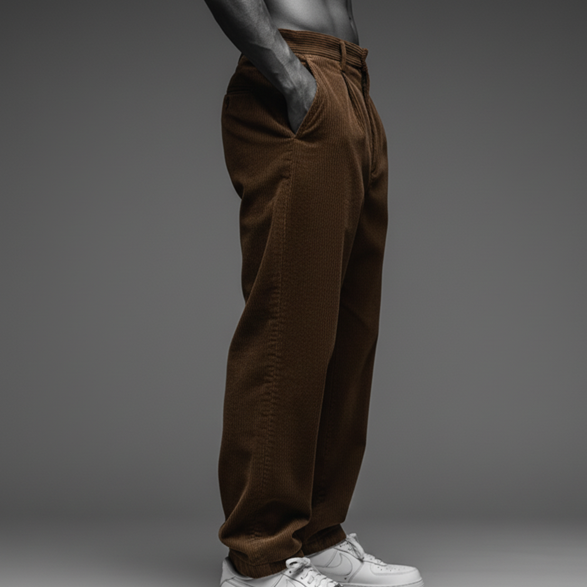 Men's Fashionable Casual Corduroy Pants MTA0133K6K