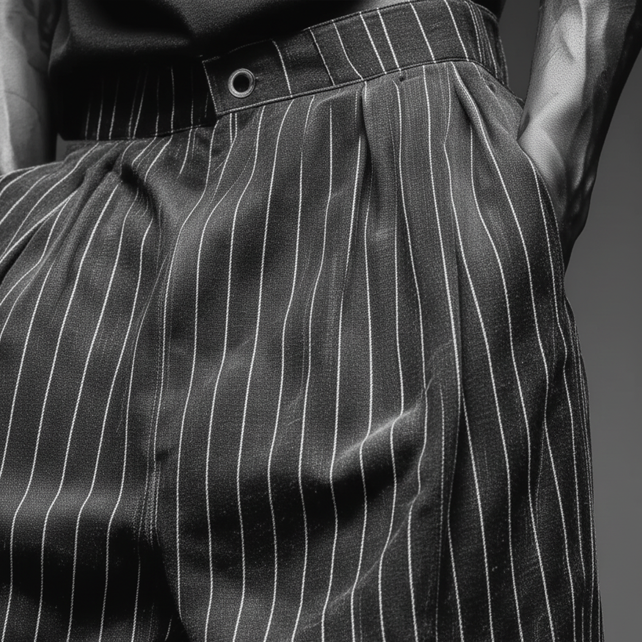 Men's Classic Casual Striped Cotton Blend Loose-fitting Trousers MTA2935J0K