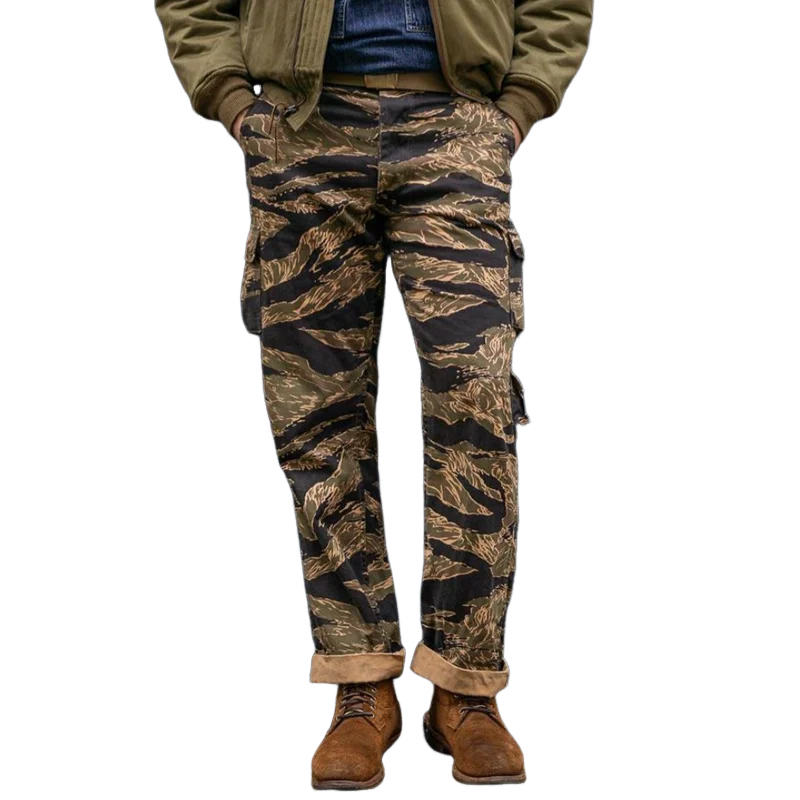 Men's Fashion Camouflage Multi-pocket Cargo Pants 06162913Z