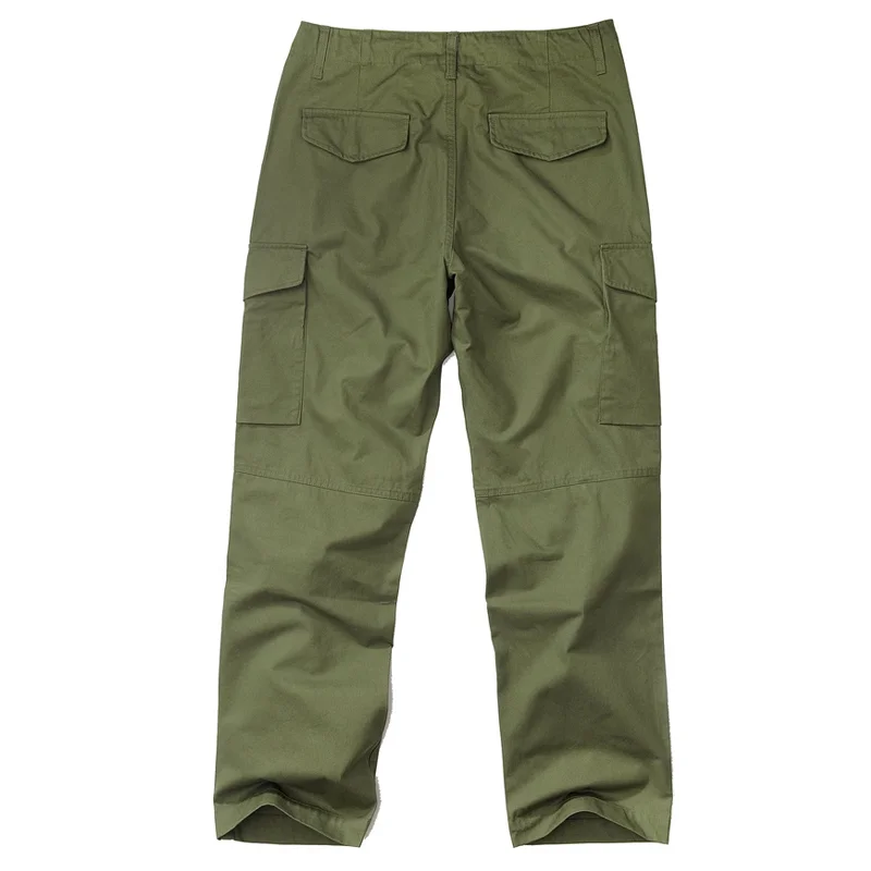 Men's Solid Color Cotton Straight Multi-pocket Cargo Pants MTA0744E9Z