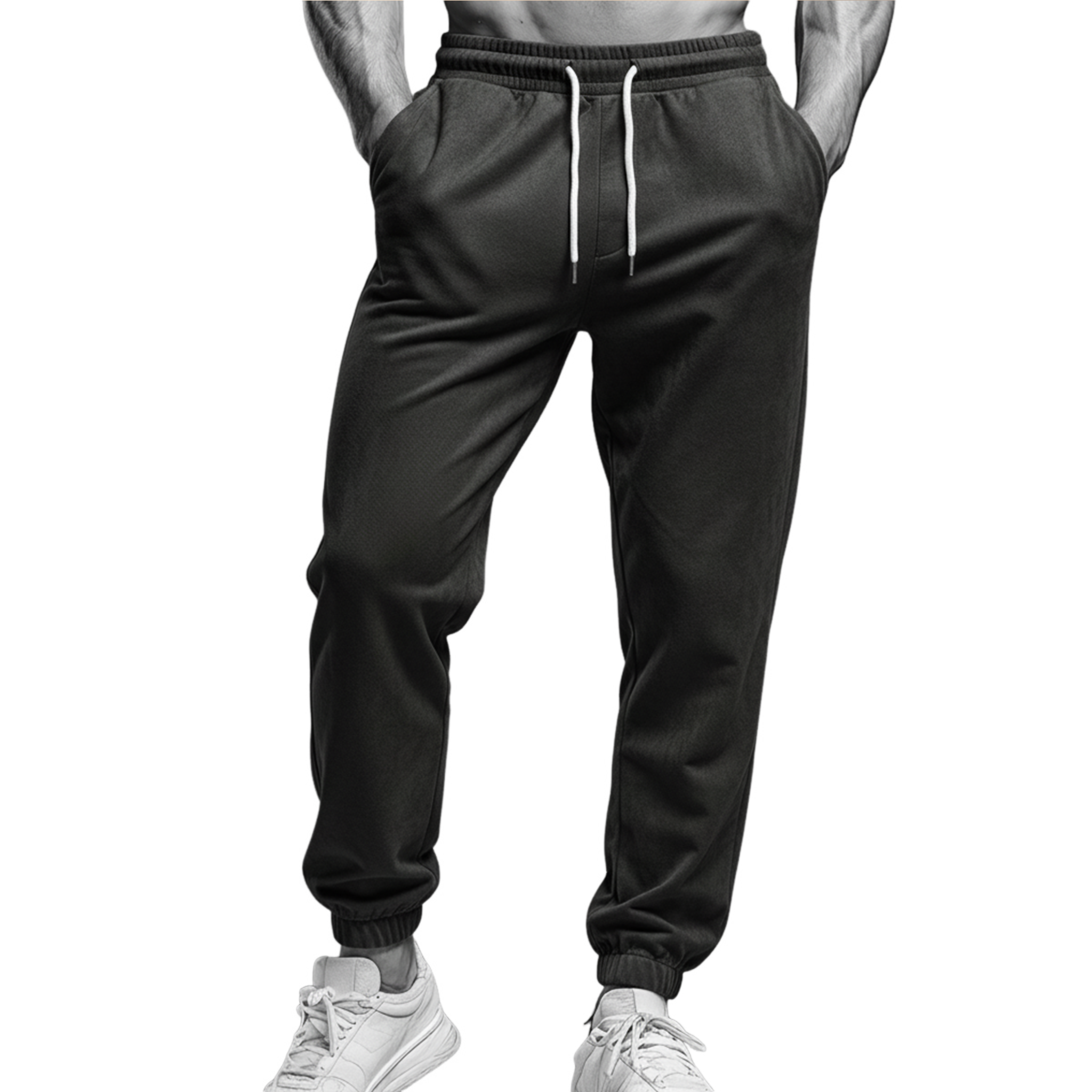 Men's Classic Casual Elastic Waist Faux Suede Pants MTA0161K8K