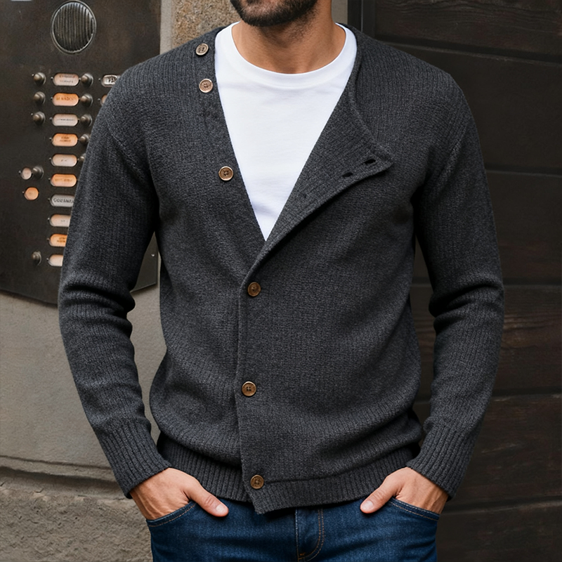 Men's Vintage Casual Knitted Sweater Button Cardigan MTA1670J6TO