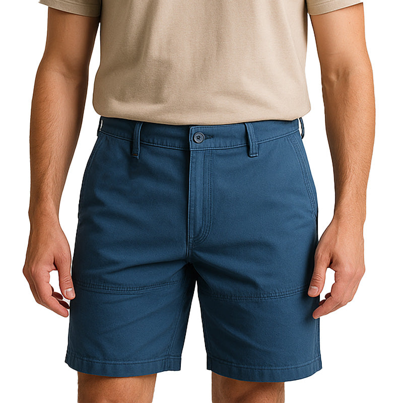 Men's Summer Fashion Simple Solid Color Cotton Blend Casual Shorts MTA1971E4P