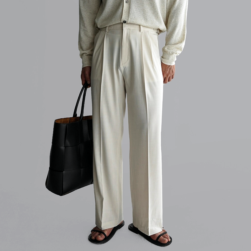 Men's Fashion Solid Color Straight Suit Pants MTA1616E7Z