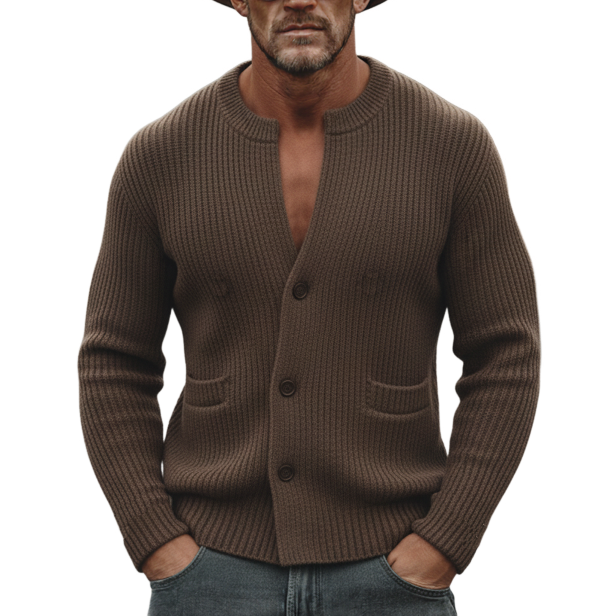 Men's Classic Casual Slim Fit Knitted Cardigan MTA1249L8K