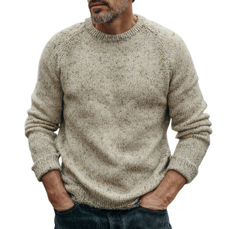 Men's Casual Round Neck Long Sleeve Knitted Pullover Sweater MTA1381H0X