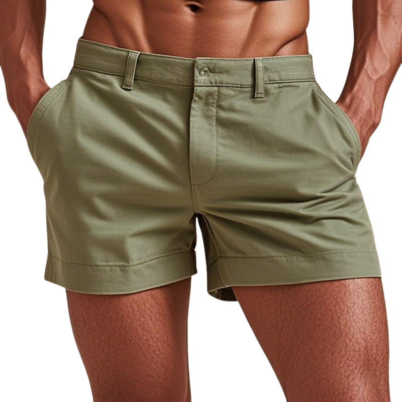Men's Fashion Solid Straight Multi-pocket Cargo Shorts MTA1953E9Z
