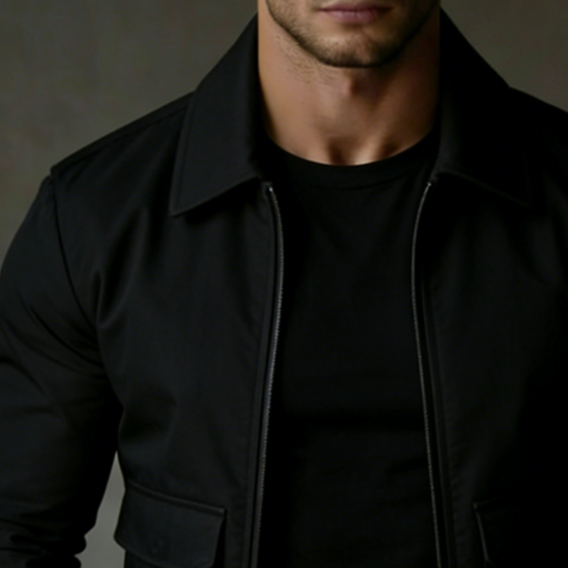 Men's Retro Casual Cotton Lapel Zip-Up Jacket MTZ2003A4TO