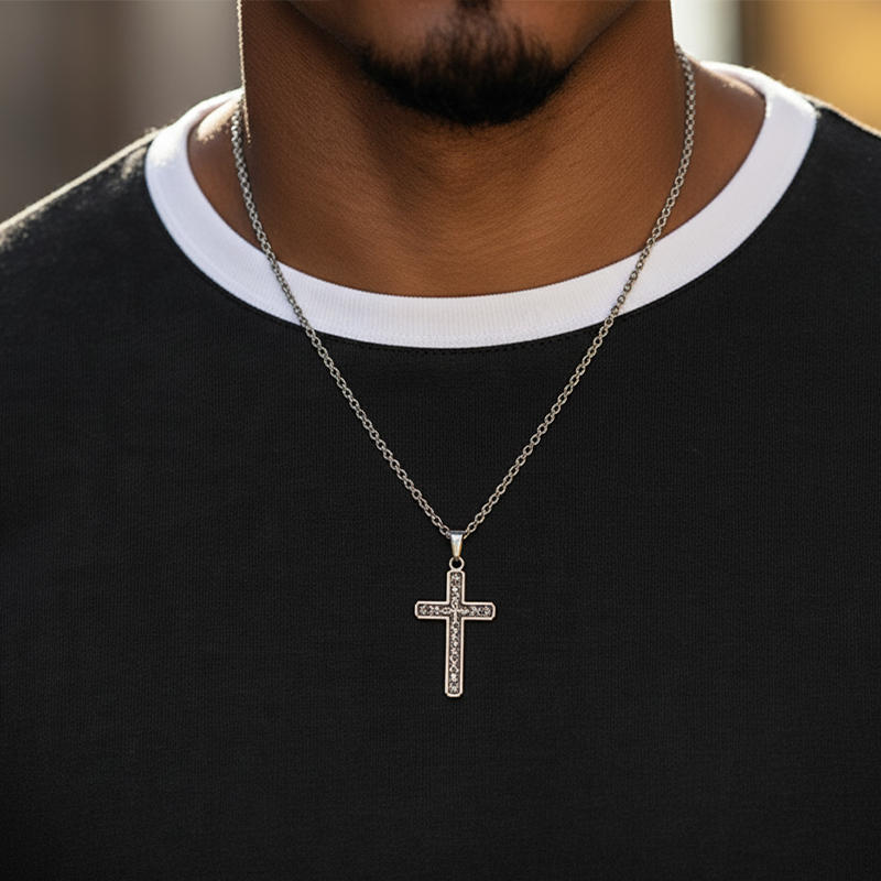 Men's Spring Fashion Color-block Cotton Blend Crew Neck Long-sleeved T-shirt MTZ0562A2P