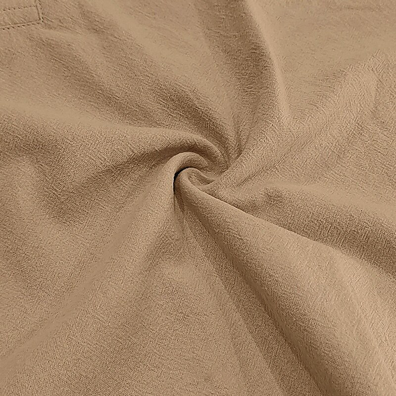 Men's Retro Casual Linen Hooded Pocket Short Sleeve T-Shirt MTA1471G5TO