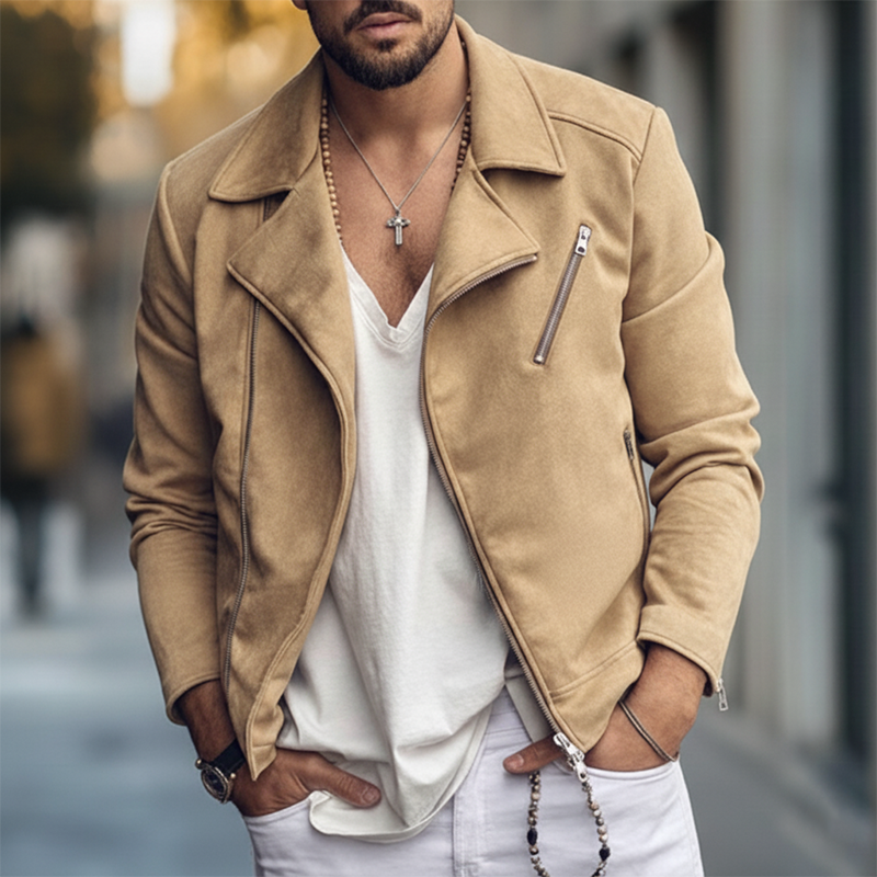 Men's Winter Vintage Faux Suede Zip-up Jacket MTA0877L4P