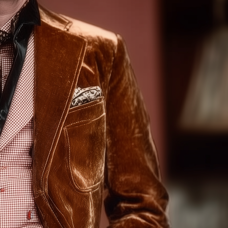 Men's Vintage Shiny Velvet Party Blazer MTA0582I1P