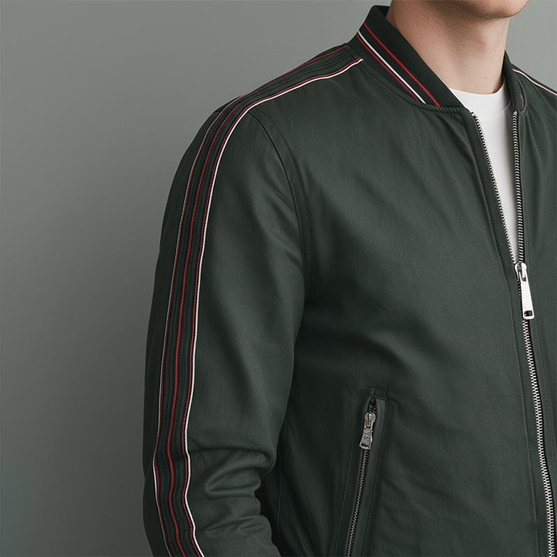 Men's Autumn Fashion Ribbed Polyester Waterproof Thin Jacket MTA2047J3P
