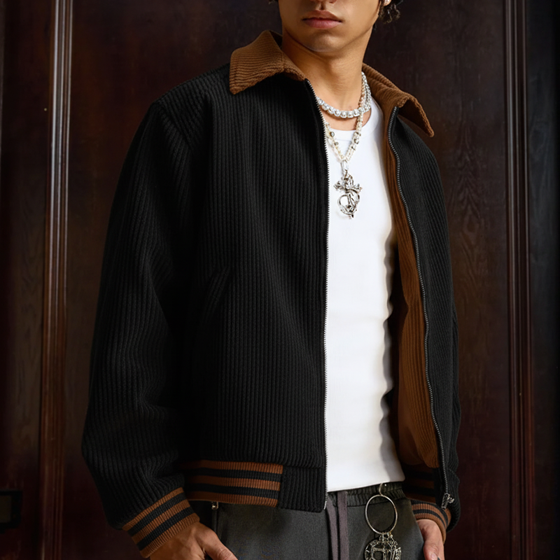 Men's Winter Retro Corduroy Zip-up Jacket MTA1012L0P